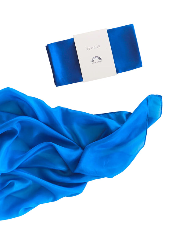 Sarah's Silks Royal Playsilk in rich hand-dyed colour — 35x35 inch 100% pure silk open-ended play scarf for children
