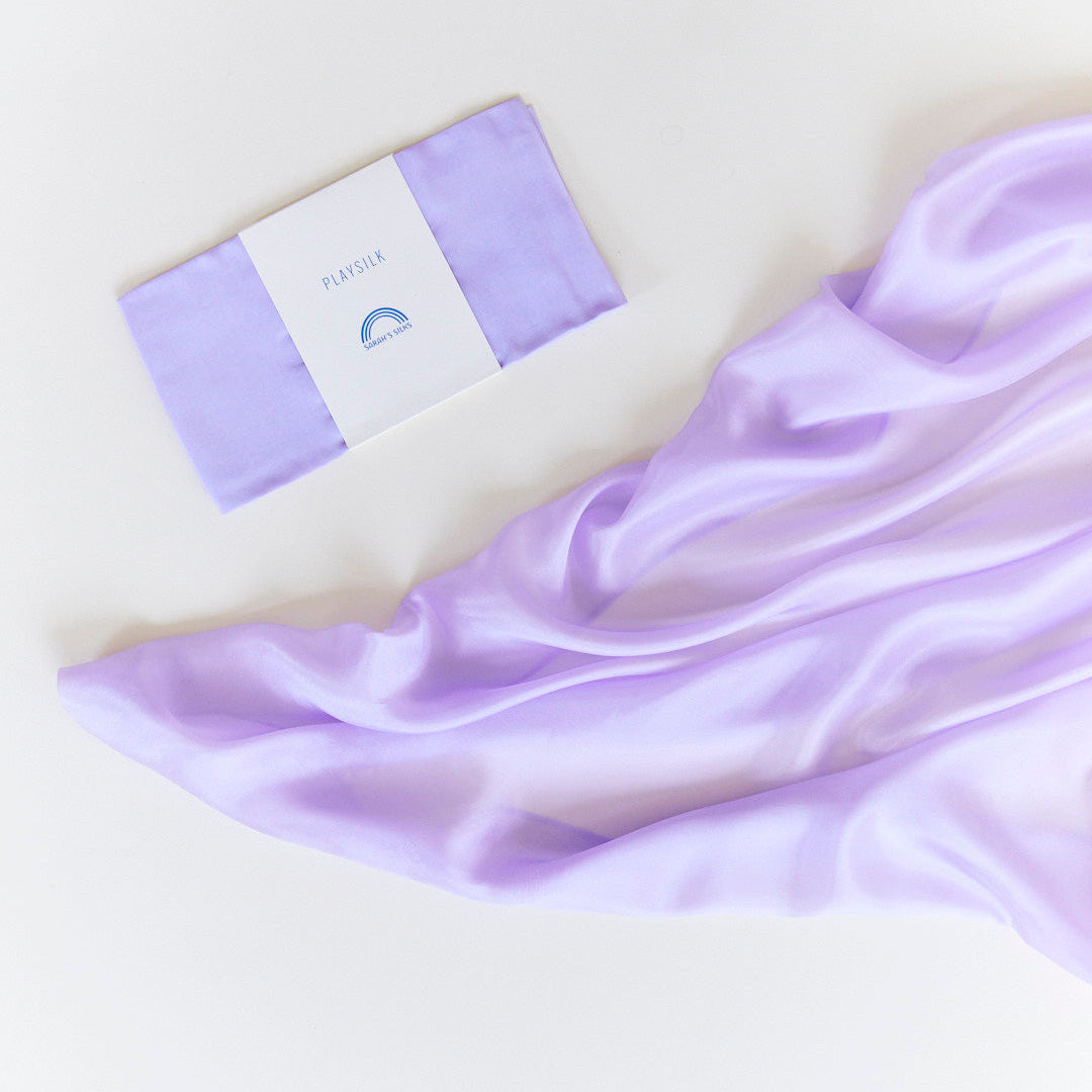 Sarah's Silks Lavender Playsilk – 100% Pure Silk Open-Ended Toy