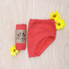 Thunderpants Pomegranate Punch Hipster underwear close-up showing vintage coral-pink colour detail