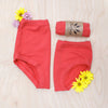 Flat lay of Thunderpants Sky Rise underwear in limited-release Pomegranate Punch colourway