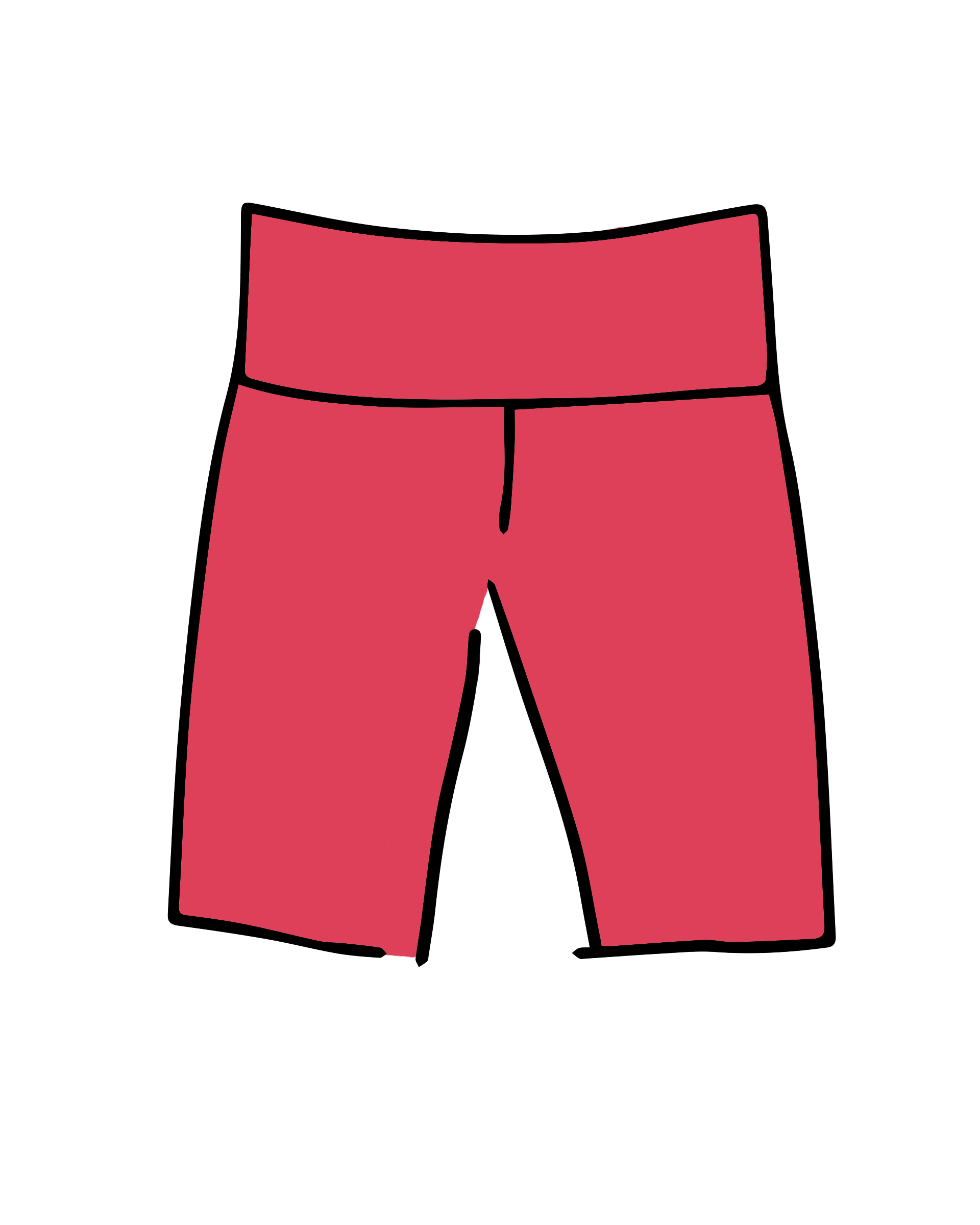 Thunderpants High Rise Bike Shorts in Pomegranate Punch dusty coral-pink, front view