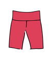 Thunderpants High Rise Bike Shorts in Pomegranate Punch dusty coral-pink, front view