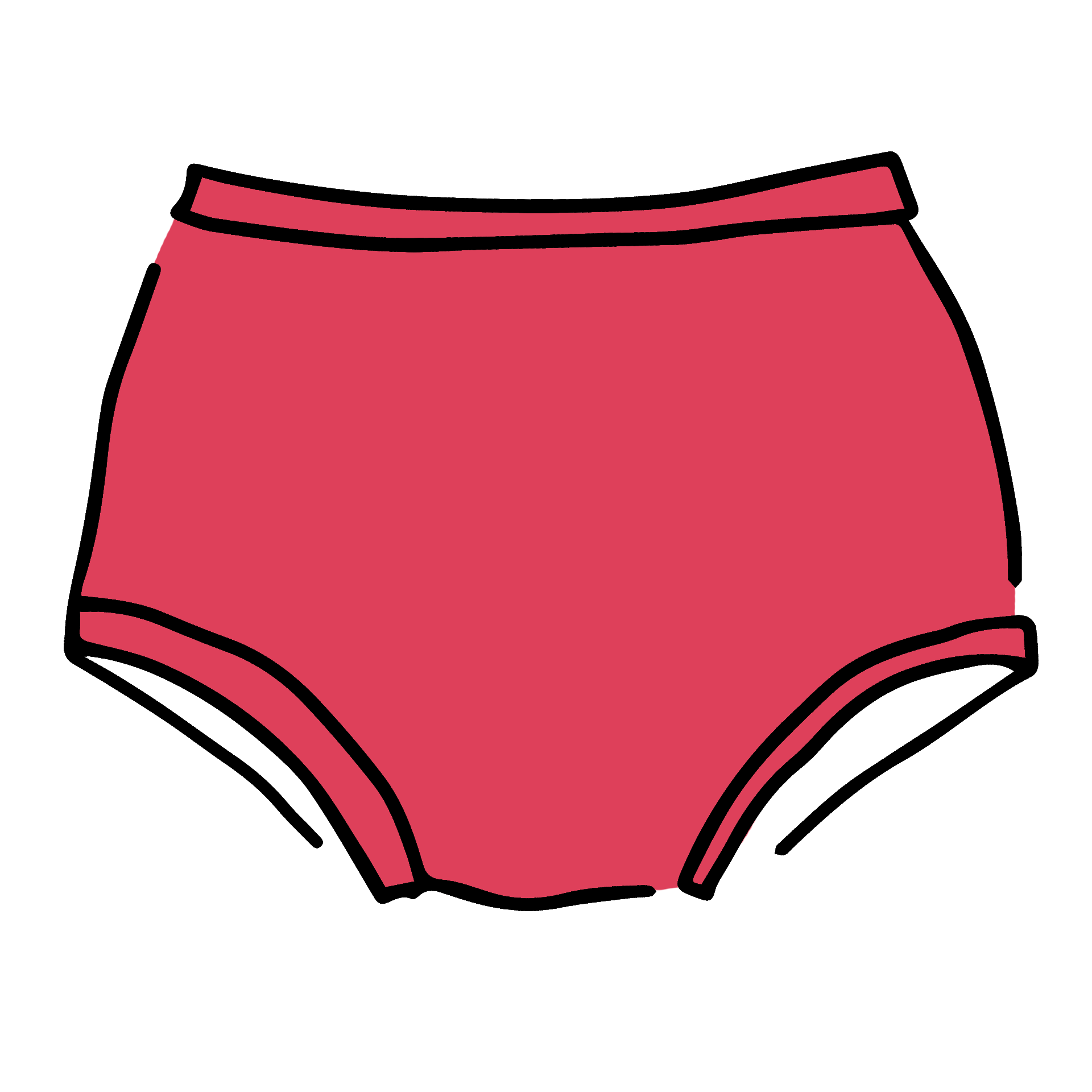 Thunderpants Women's Original underwear in Pomegranate Punch dusty coral-pink, flat lay product shot