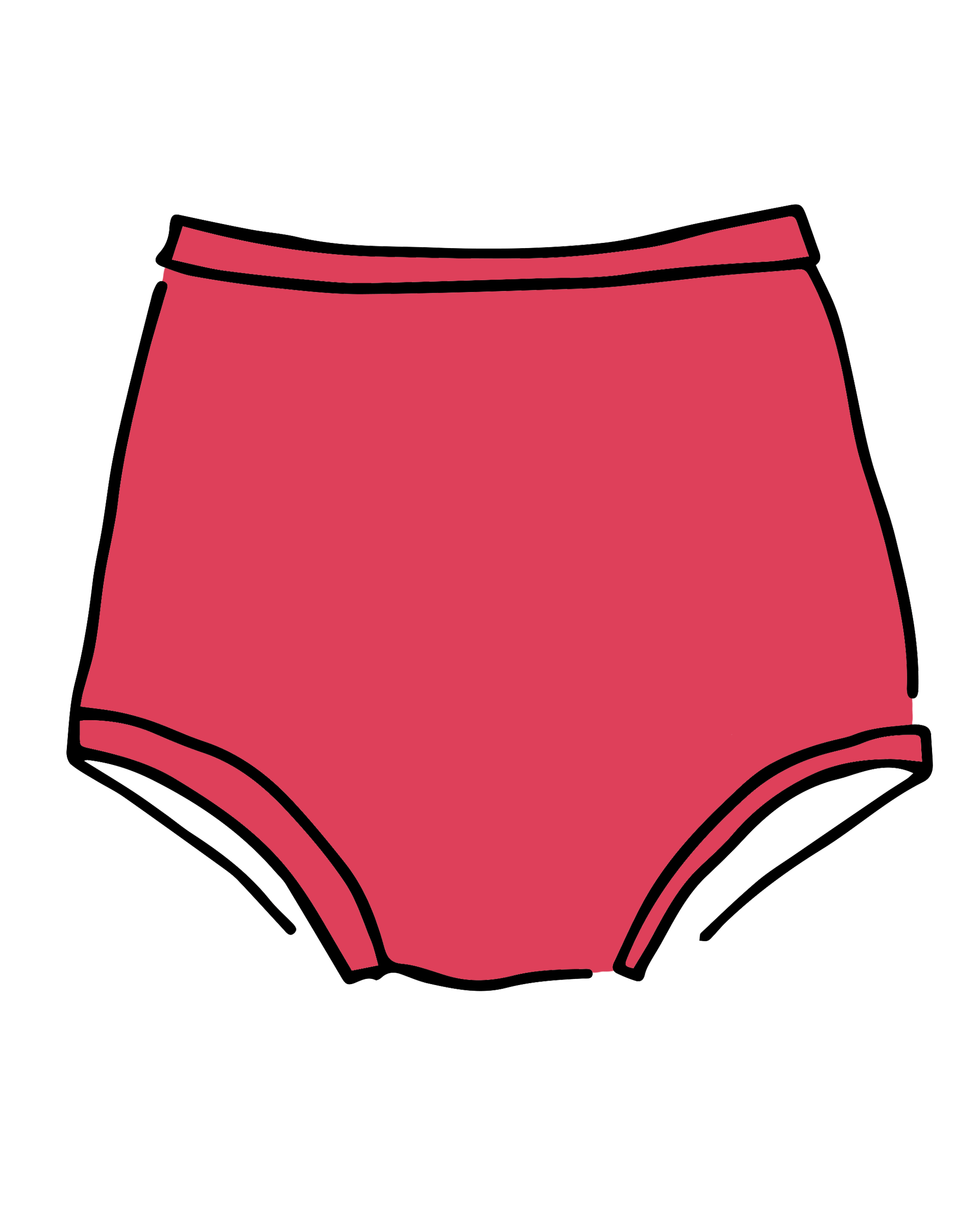 Thunderpants Sky Rise underwear in Pomegranate Punch dusty coral-pink, front product view
