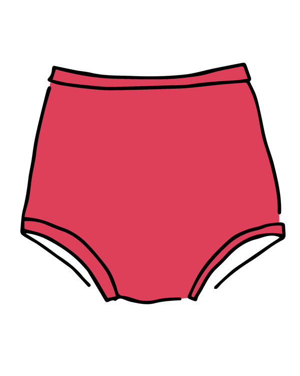 Thunderpants Sky Rise underwear in Pomegranate Punch dusty coral-pink, front product view