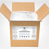 Cardboard box with a label for automatic dishwasher powder on a white background