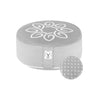 Gray storage box with white floral design and YUPOONG logo on a white background