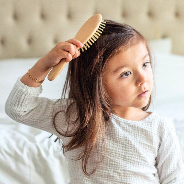 ✨ Grow Hair-itage Habits: Green Sprouts Learning Brush & Comb (Bamboo, Gentle, Toddler Independence)