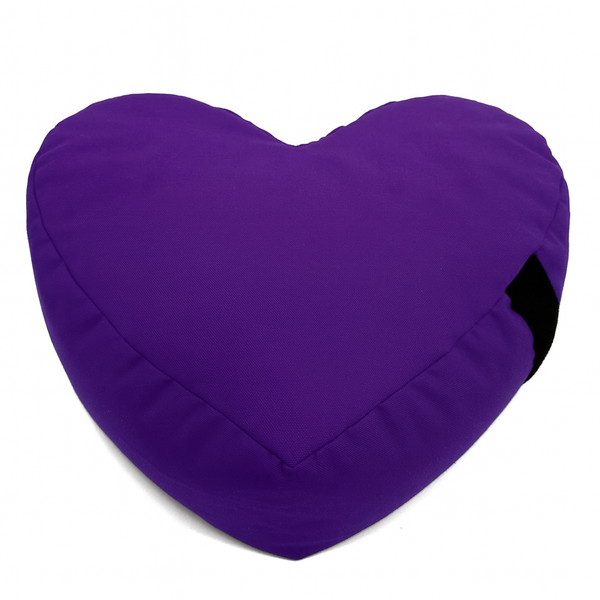 Heart Shaped Zafu Meditation Cushion - Cotton & Buckwheat Hulls