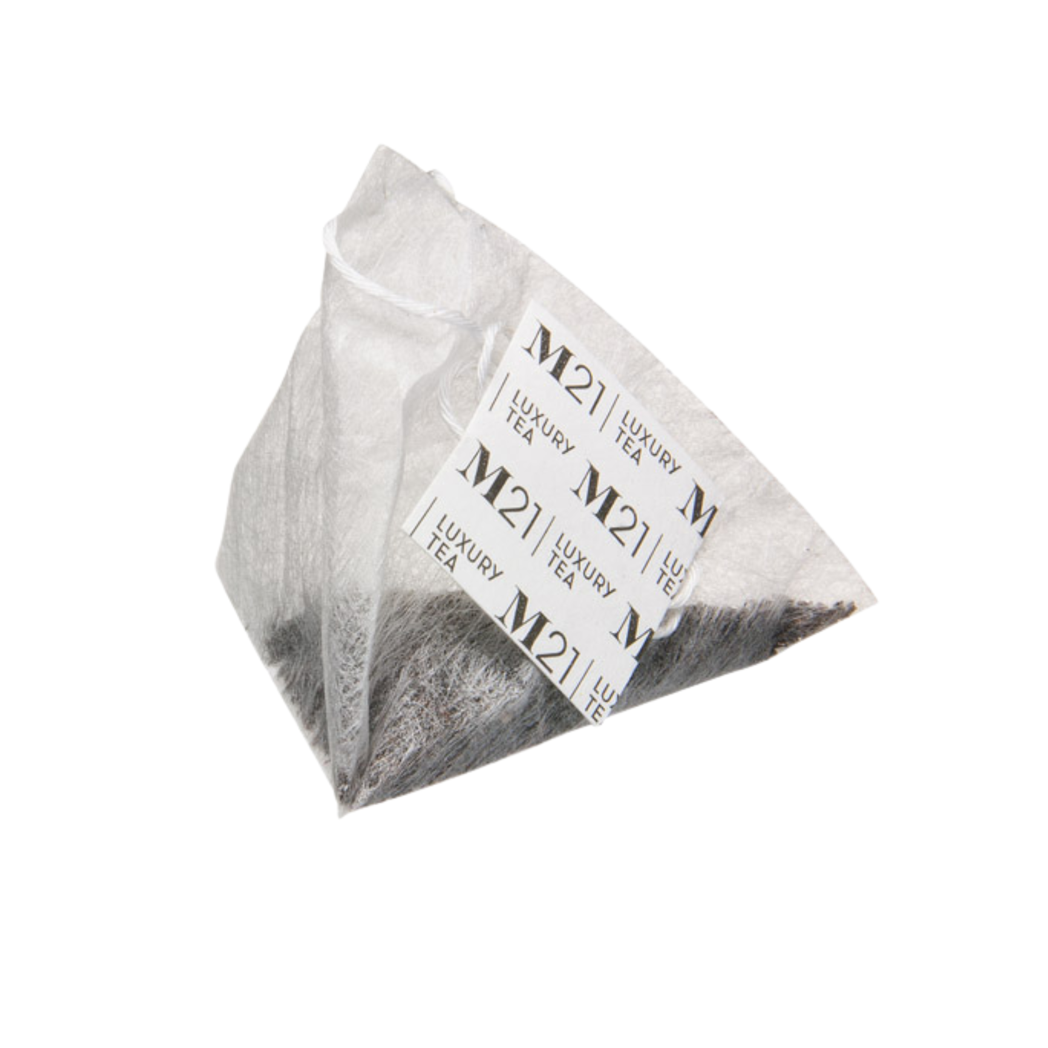 M21 tea bag on a white background