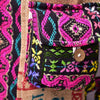 Recycled Travel Backpack Dana close-up of burlap material details
