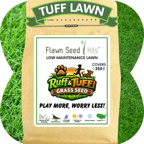 RUFF & TUFF! fescue grass seed blend bag — pet and family friendly lawn seed