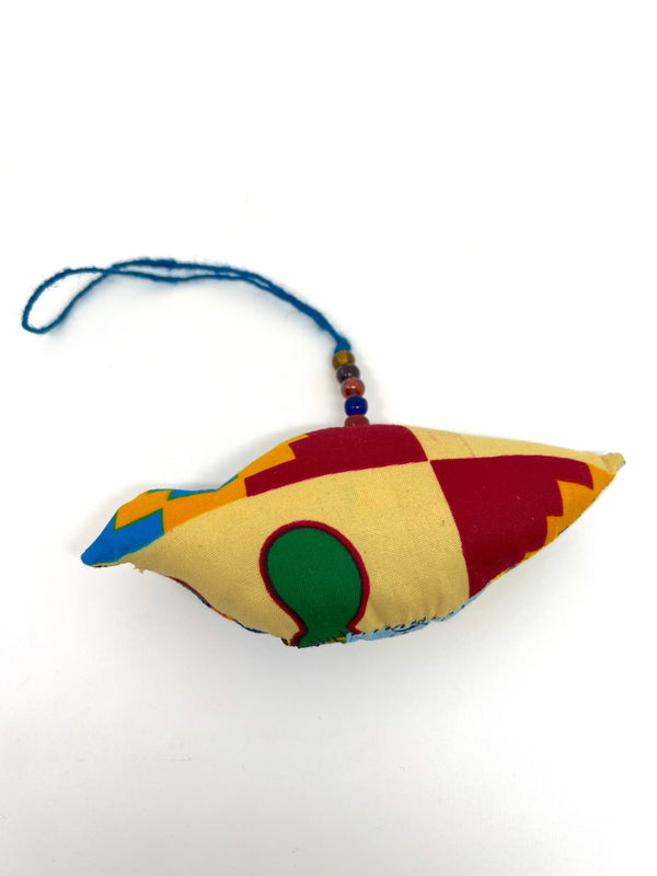 African Wax Print Fabric Ornament | Handmade Holiday Decor