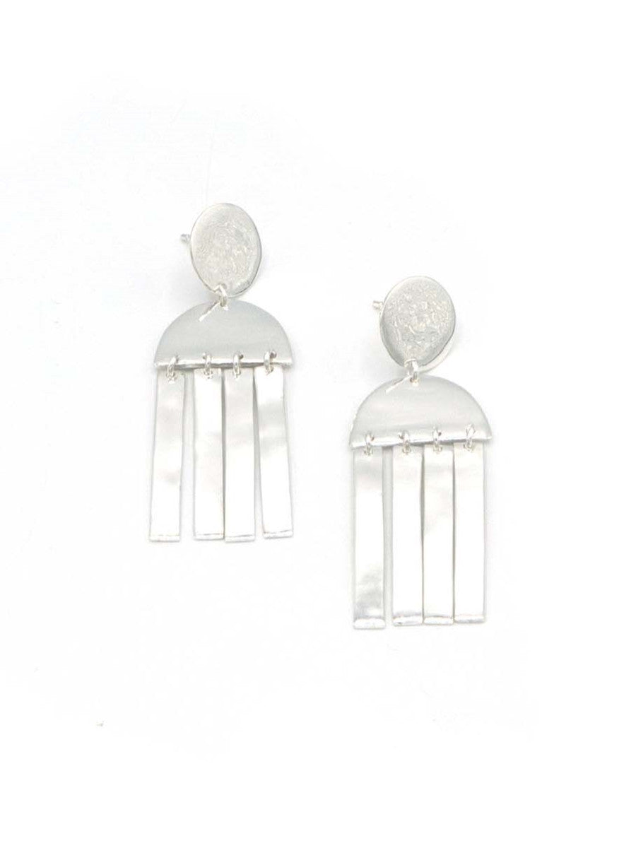 Fair Anita Rainy Day Earrings – silver-plated recycled metal cloud-shaped drop earrings