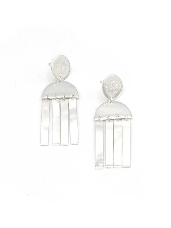 Fair Anita Rainy Day Earrings – silver-plated recycled metal cloud-shaped drop earrings