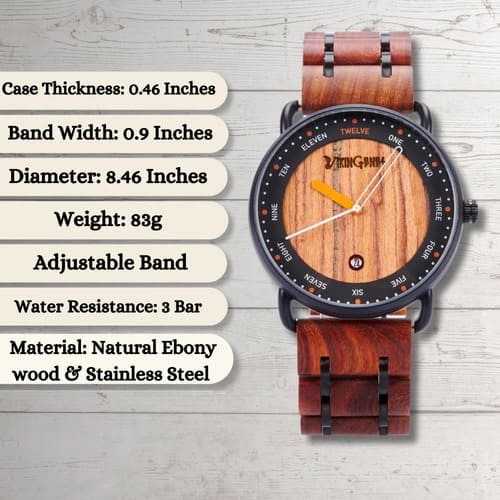 Personalized Texas Wooden Watch – Custom Engraved Natural Wood Timepiece
