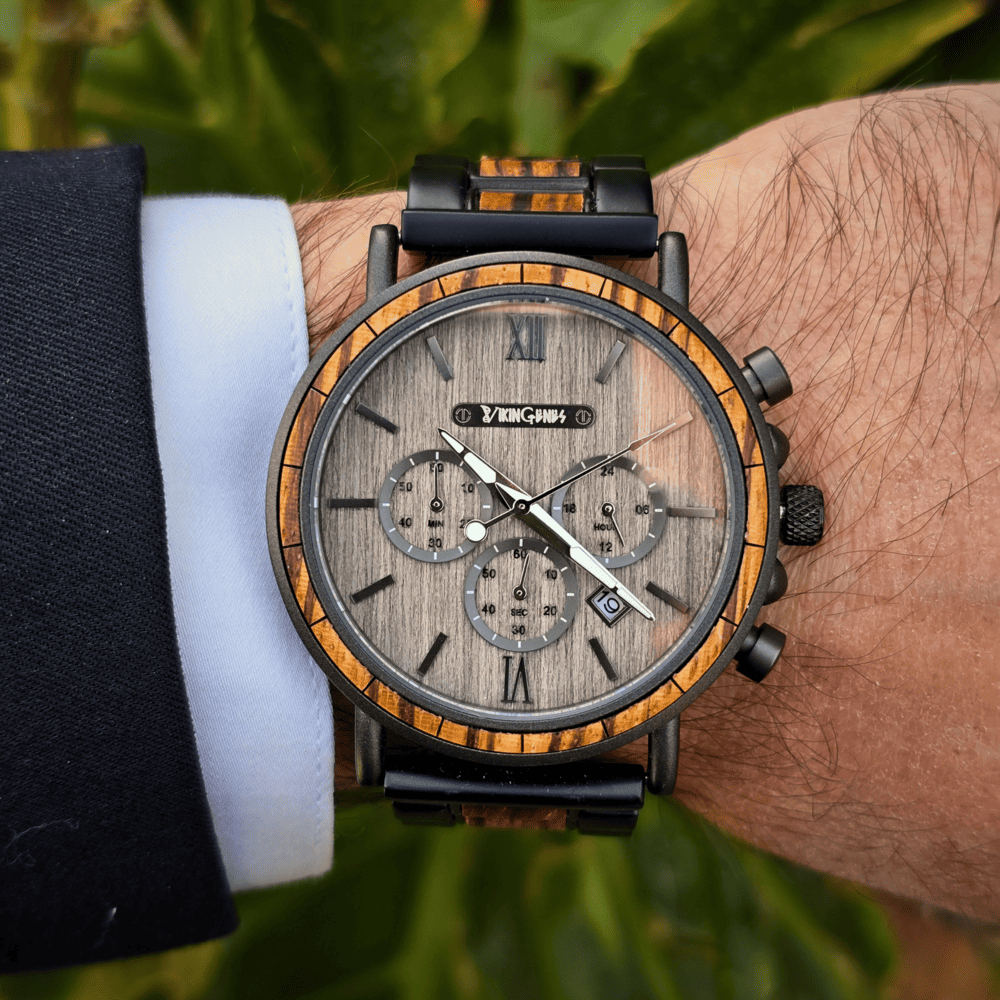 Men's personalised wooden watch — gift for him for birthday, anniversary or Father's Day