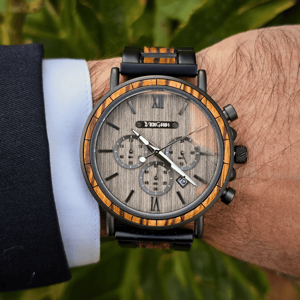 Men's personalised wooden watch — gift for him for birthday, anniversary or Father's Day