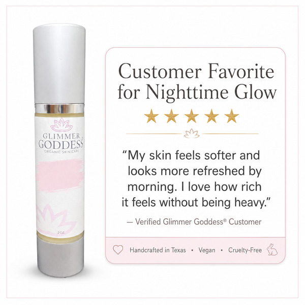 Organic Vitamin A Microcaps Night Cream label with key ingredients listed