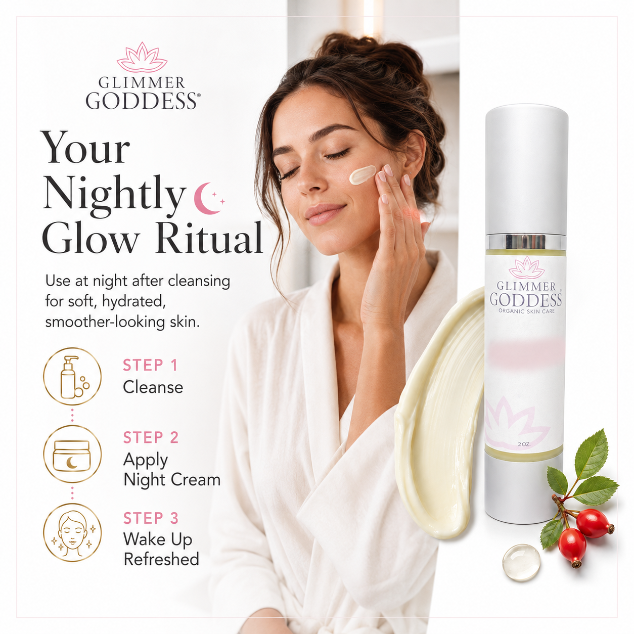 Organic Vitamin A Microcaps Night Cream packaging with product details
