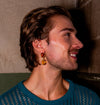 Retro Glitz Stud Earrings in warm colourway — ethically handcrafted gold-plated stud earrings