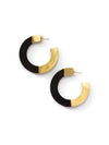 Fair Anita large retro hoop earrings in upcycled horn and recycled brass – nickel-free and sustainably made