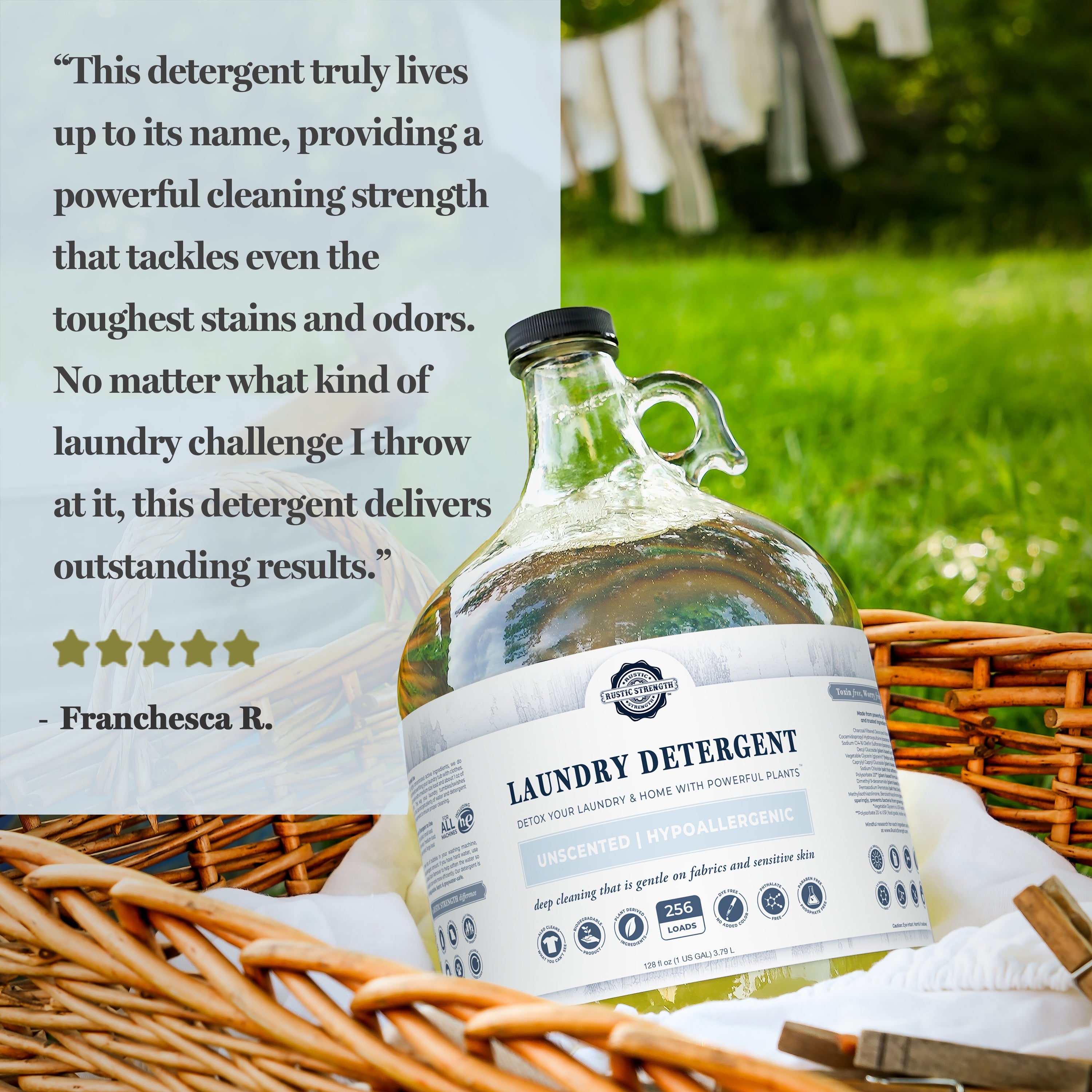 Unscented Liquid Laundry Detergent | Plant-Based & Sensitive Skin Safe