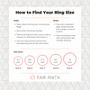 Ring size guide for Fair Anita Almond Black Rutile Quartz Ring — sizes 7, 8, 9