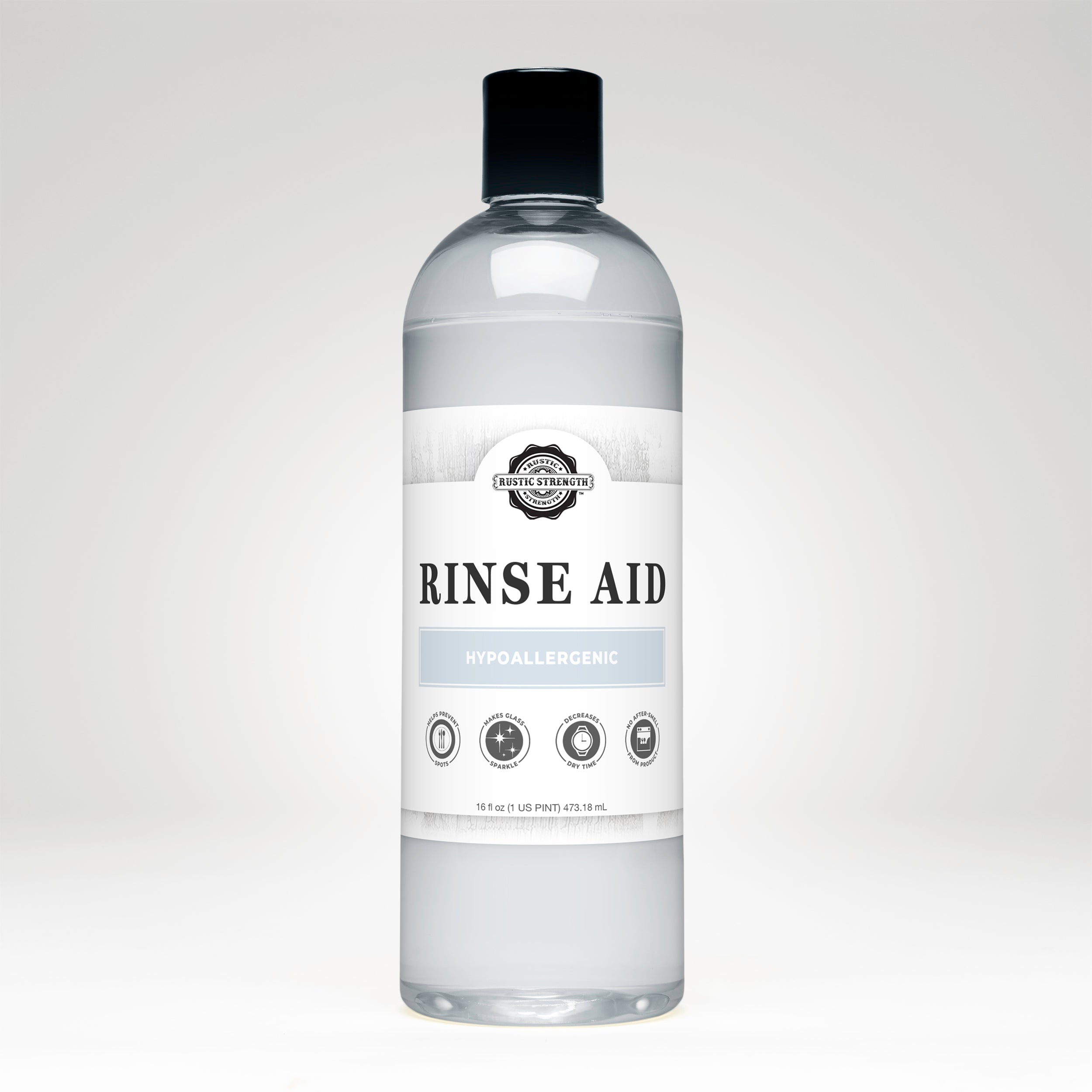 Rustic Strength Unscented Rinse Aid for Dishwashers – 16 oz bottle
