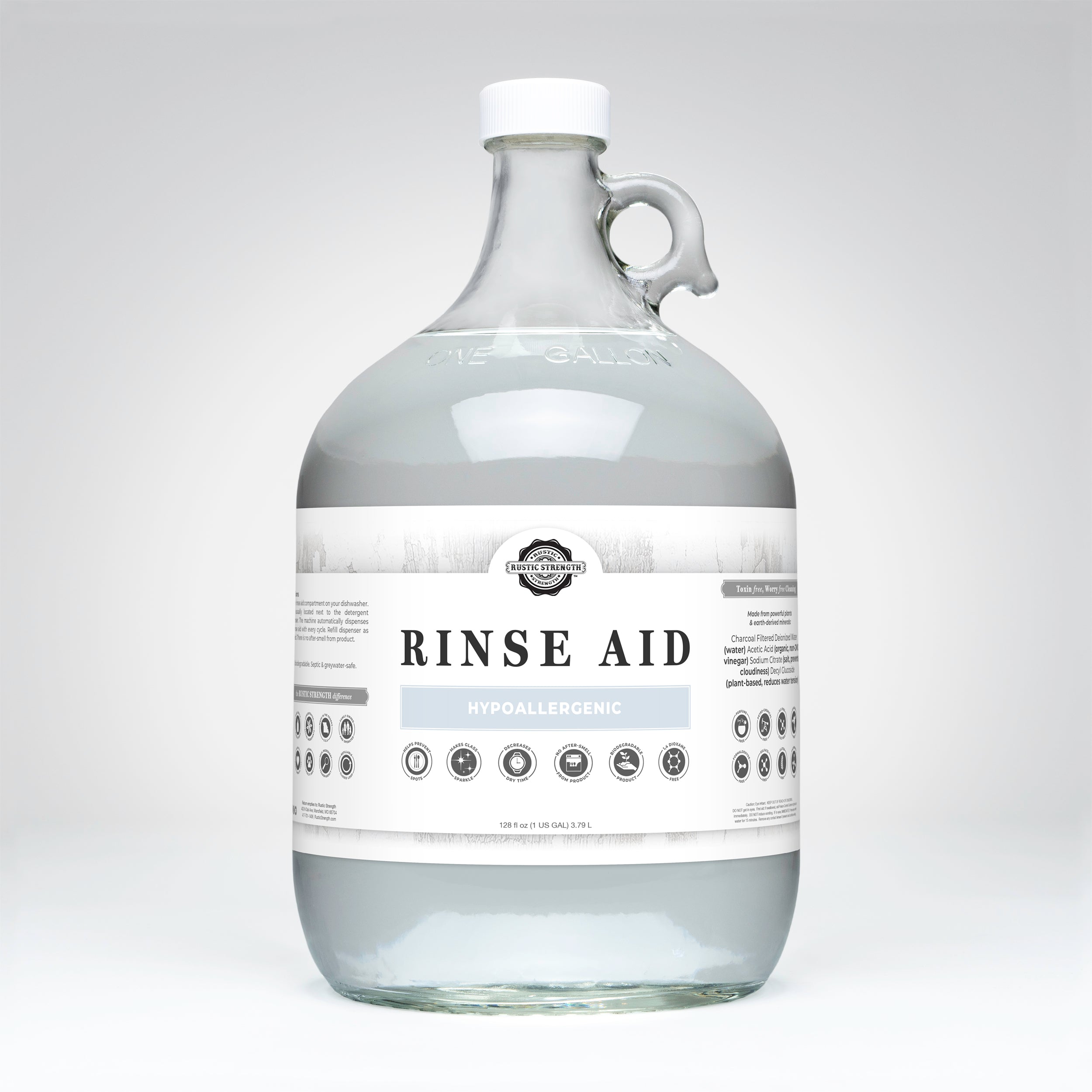 Rustic Strength Unscented Rinse Aid for Automatic Dishwashers