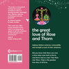 Back cover of The Great Love of Rose and Thorn kids' book about balance and wholeness