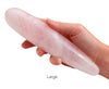 Unlock love and pleasure with our Rose Quartz Yoni Wand. Crafted from natural rose quartz, this large yoni wand opens the heart chakra, infusing your body with positive vibrations. Versatile as both a crystal sex toy and massage wand, it's time to explore love and pleasure like never before. Order now for a blissful and sensual experience.