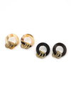 Round horn stud earrings by Fair Anita – handcrafted in India from upcycled horn