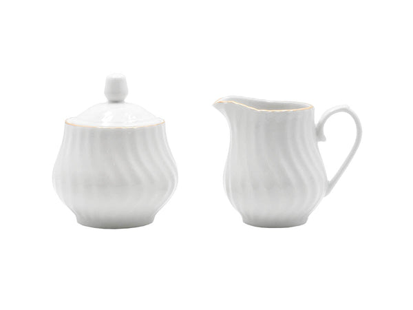 Limited Edition: Vintage Bloom Sugar & Creamer Set - Sustainable Elegance for Your Tea Time