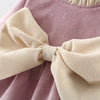 Large Bow Cozy Dress full length view