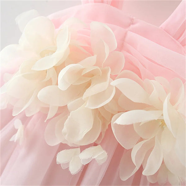 Garden Party Dress detail showing organic cotton fabric