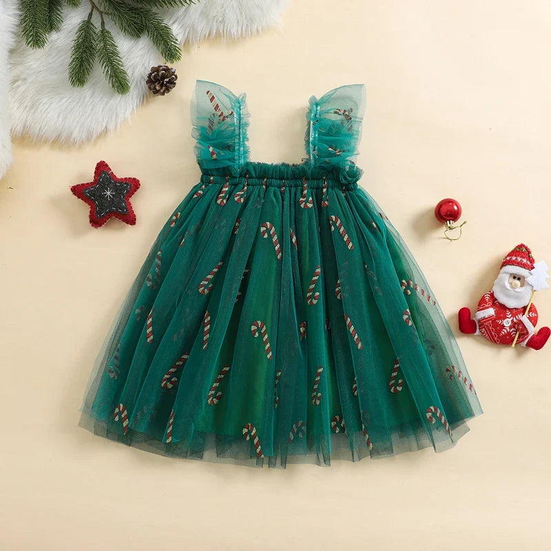 Christmas Layered Tulle Dress by Ryan and Remi in organic cotton