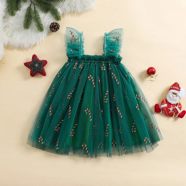 Christmas Layered Tulle Dress by Ryan and Remi in organic cotton