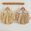 Paisley Lapel Romper styled for baby photo shoot