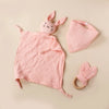 Muslin Wooden Ring Teething Set - Organic Cotton Baby Toy