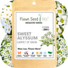 Sweet Alyssum Carpet of Snow Seed Pouch: Fragrant White Blooms for Your Eco-Friendly Lawn
