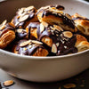 Andy Anand sugar-free croissant cake with dark chocolate and almonds, freshly baked in Chino California