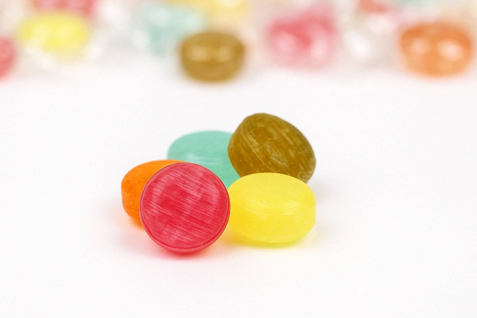 Colourful assorted sugar-free fruit hard candies by Andy Anand, stevia-sweetened and gluten-free
