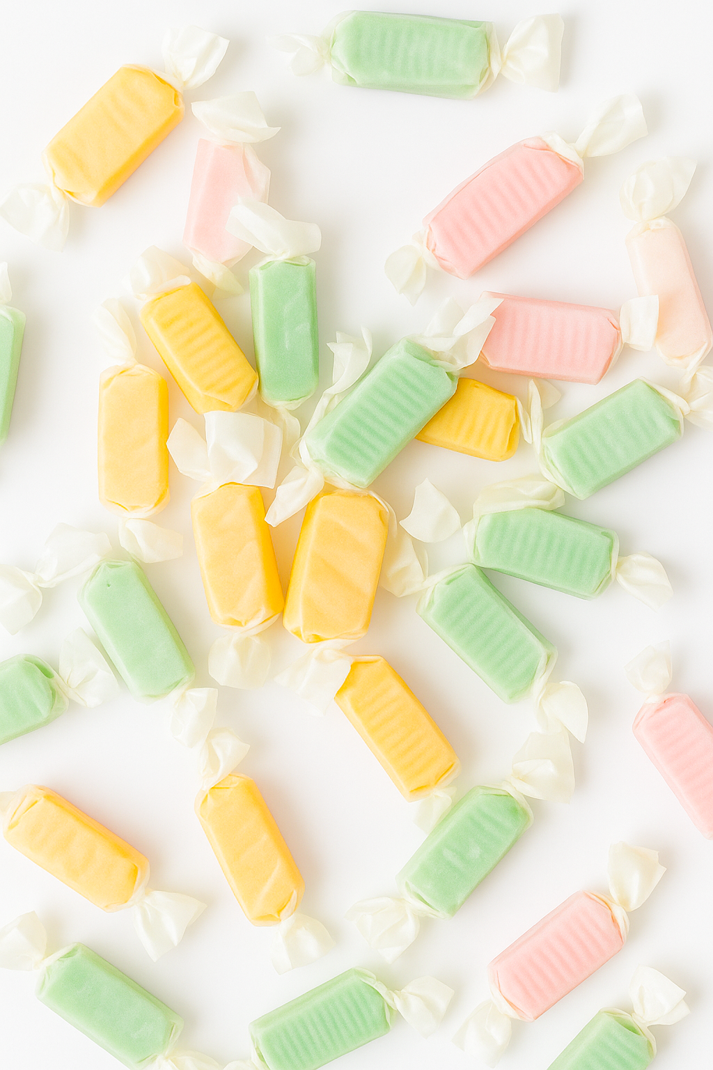 Sugar-Free European Fruit Taffy Toffees – Strawberry, Orange & Lemon | 35 pc, 7 oz