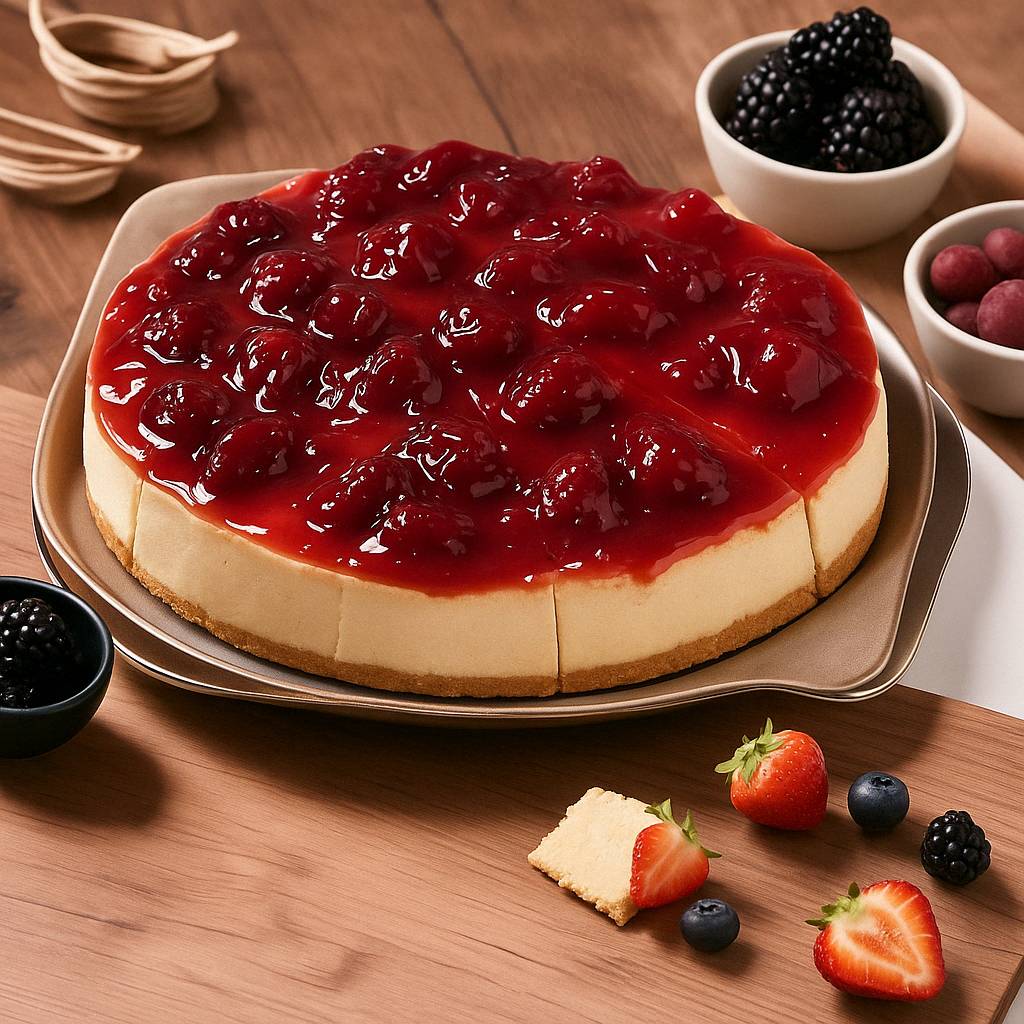 Andy Anand Sugar-Free Strawberry Cheesecake 9-Inch 2.6 lb – Diabetic-Friendly, No Preservatives