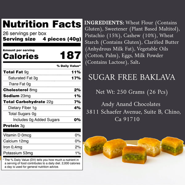 Sugar-Free Turkish Baklava – Gourmet Nut Assortment (26 Pcs)