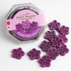 Andy Anand Chocolatier sugar free violets packaging with purple flower-shaped candies on a white background