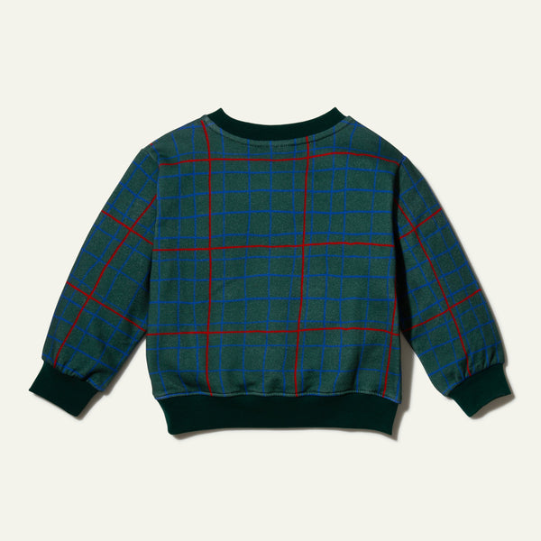 Recycled Cotton Grid Kid Sweatshirt