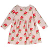 Girls long sleeve recycled cotton floral dress in watercolour print by Mon Coeur