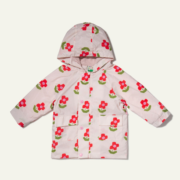 Recycled Fabric Flower Baby Raincoat